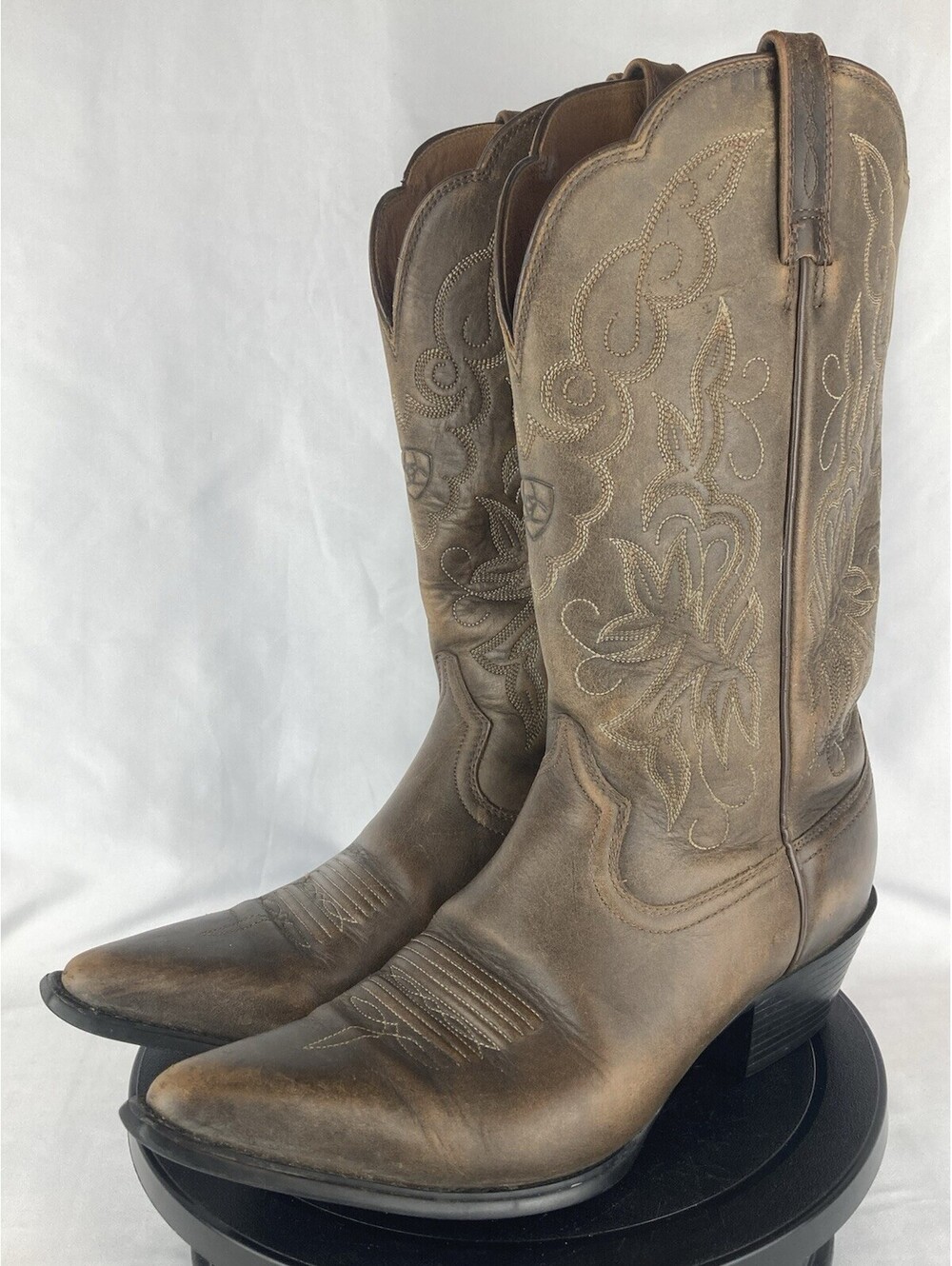 Women’s Size 9 Ariat 15729 Heritage Western Boots Brown Leather R Toe Cowboy